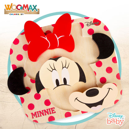 Quebra-cabeça de madeira da Minnie Mouse