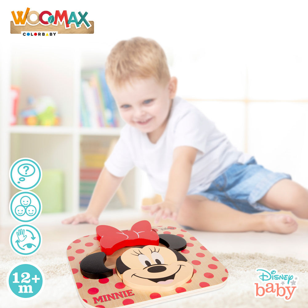Quebra-cabeça de madeira da Minnie Mouse