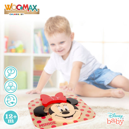 Quebra-cabeça de madeira da Minnie Mouse