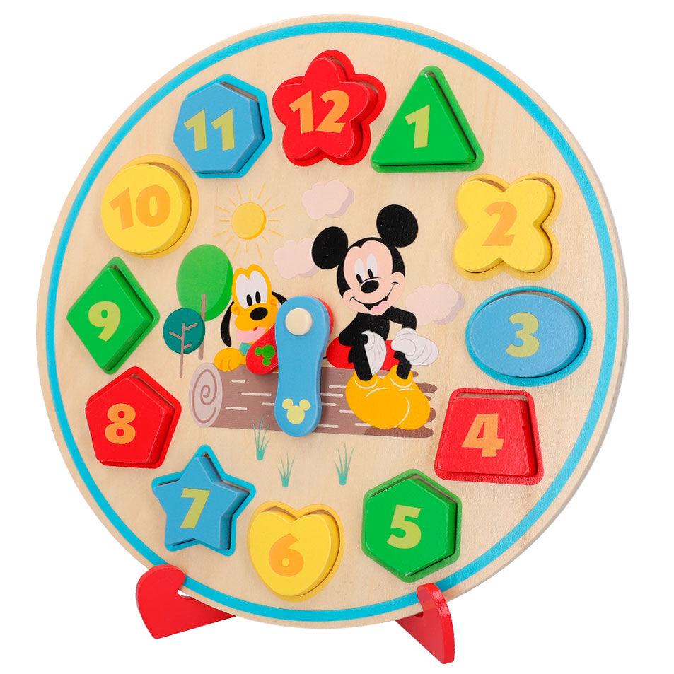 baby disney wooden clock