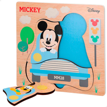 Quebra-cabeça de madeira sortido do Mickey e da Minnie da Disney