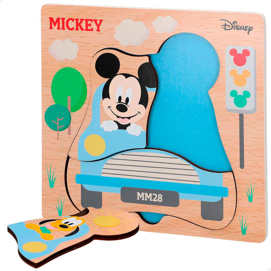 Quebra-cabeça de madeira sortido do Mickey e da Minnie da Disney