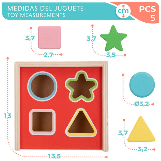 Wooden Cube Shapes Mickey Minnie Disney