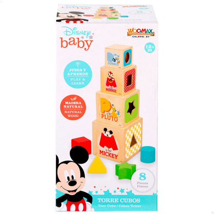 disney wooden cube tower