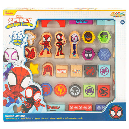 marvel spidey wooden playset
