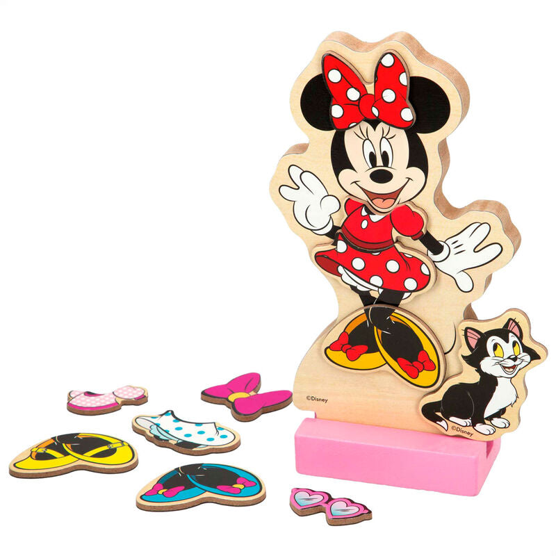 Magnetic wooden game Minnie Disney dresses