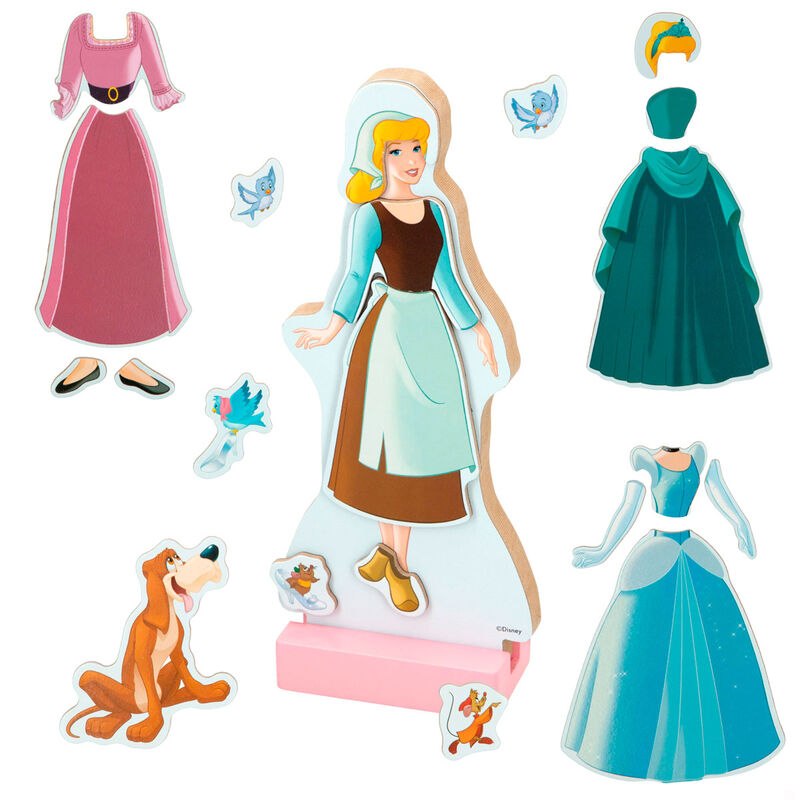 Magnetic wooden set Cinderella dresses Disney