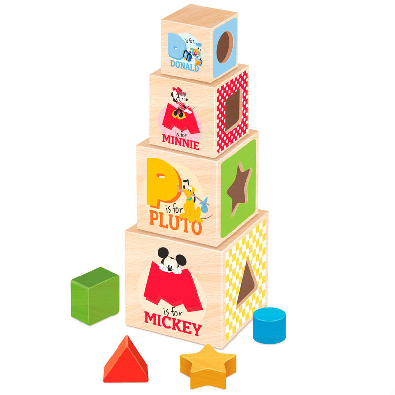 Disney wooden cube tower