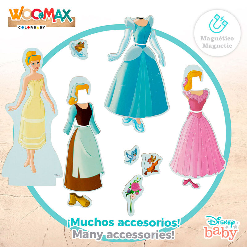 Magnetic wooden set Cinderella dresses Disney