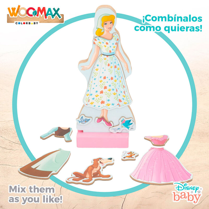 Magnetic wooden set Cinderella dresses Disney
