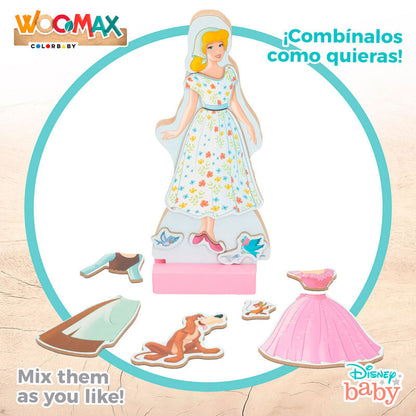 Magnetic wooden set Cinderella dresses Disney