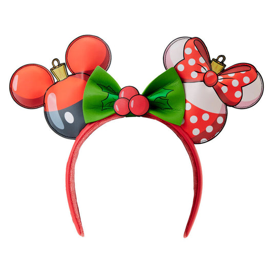 mickey & minnie mouse christmas ears headband disney loungefly