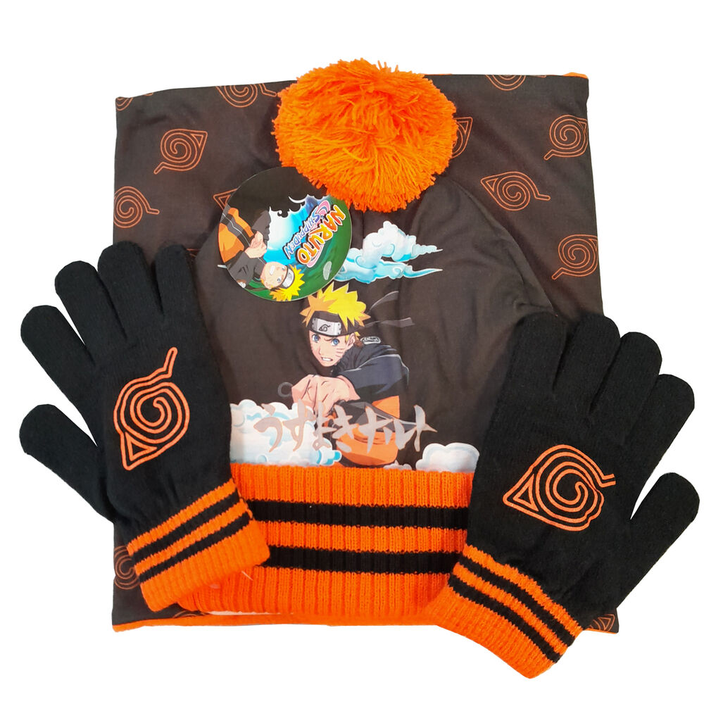 naruto set: hat  neck warmer and gloves