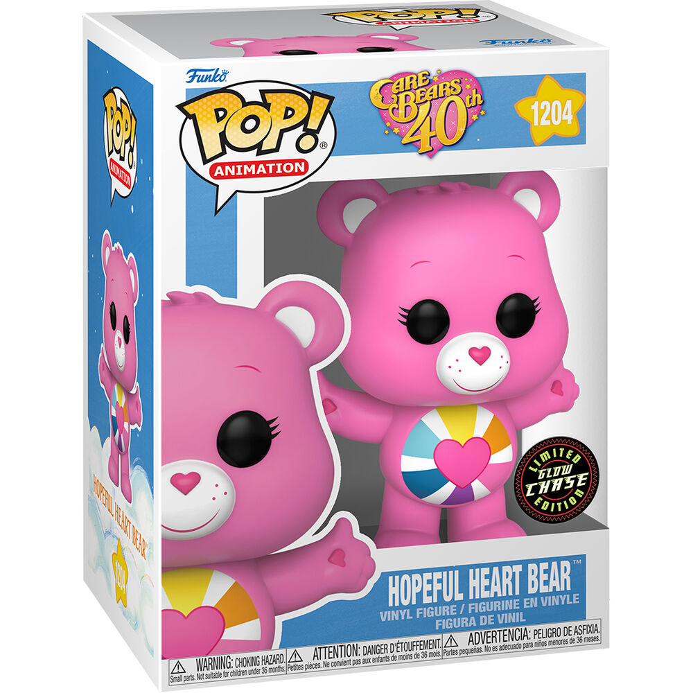 care bears 40th anniversary hopeful heart bear chase pop figure