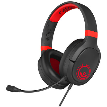 pokeball black and red pokemon gaming headphones