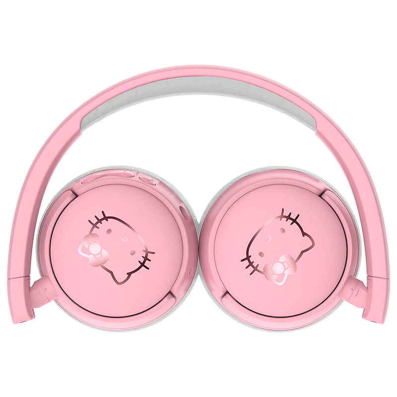 Auriculares inalámbricos Hello Kitty color oro rosa para niños