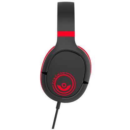 Pokeball Black and Red Pokemon gaming headphones