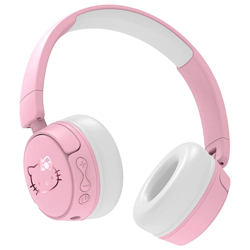 Auriculares inalámbricos Hello Kitty color oro rosa para niños