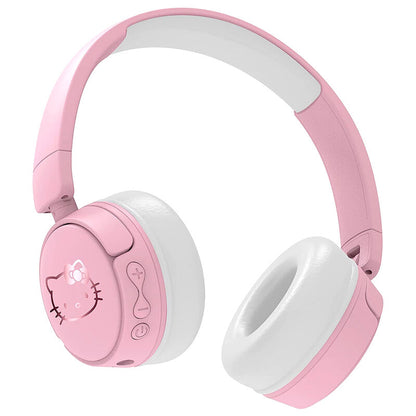 Auriculares inalámbricos Hello Kitty color oro rosa para niños