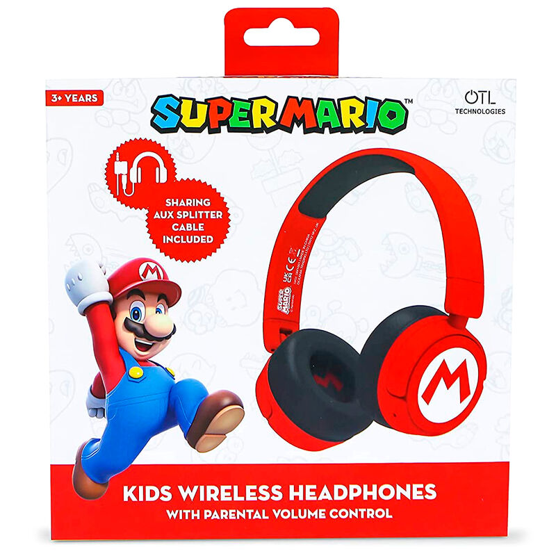 Super Mario Bros Logo Wireless Headphones for Kids