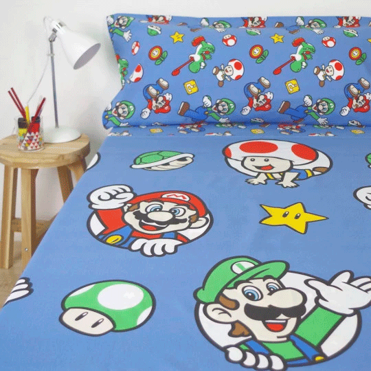 Ensemble de draps Super Mario Bros de 90 cm