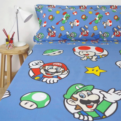 Ensemble de draps Super Mario Bros de 90 cm