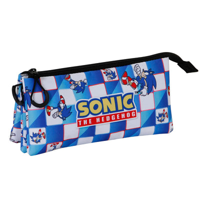 Trousse triple Blue Lay Sonic le Hérisson