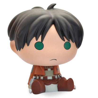 eren chibi attack on titan piggy bank 16cm