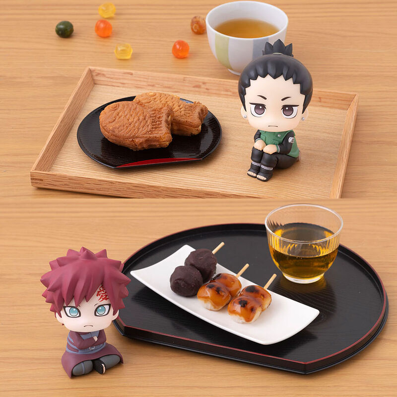 Pacote com 2 figuras Shikamaru Nara e Gaara de Naruto Shippuden 11 cm