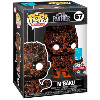 pop figure marvel black panther m baku artist  case exclusive