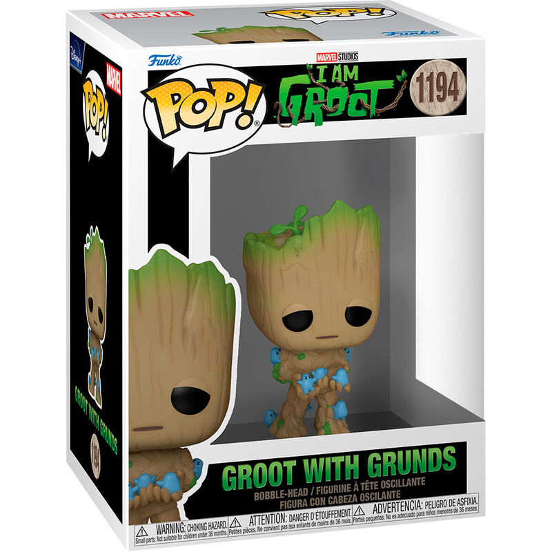 pop figure marvel i am groot  groot with grunds
