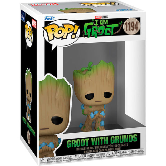 pop figure marvel i am groot  groot with grunds