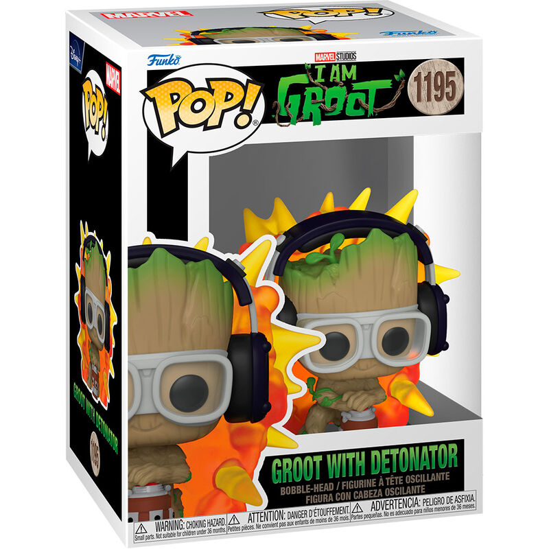 pop figure marvel i am groot  groot with detonator