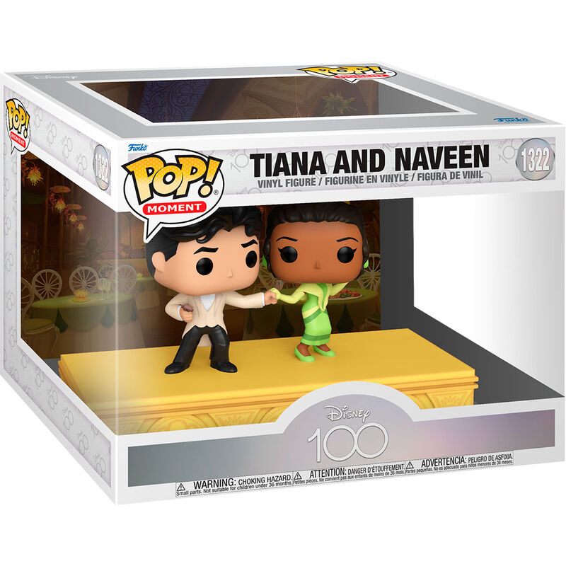 disney 100th anniversary tiana & naveen pop figure