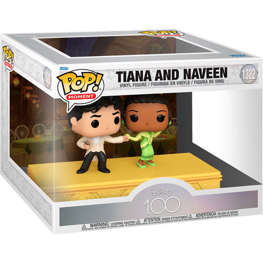 disney 100th anniversary tiana & naveen pop figure