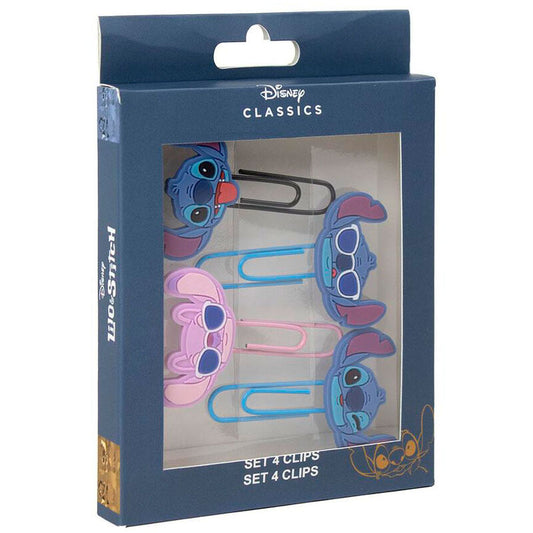 blister pack of 4 stitch clips from disney