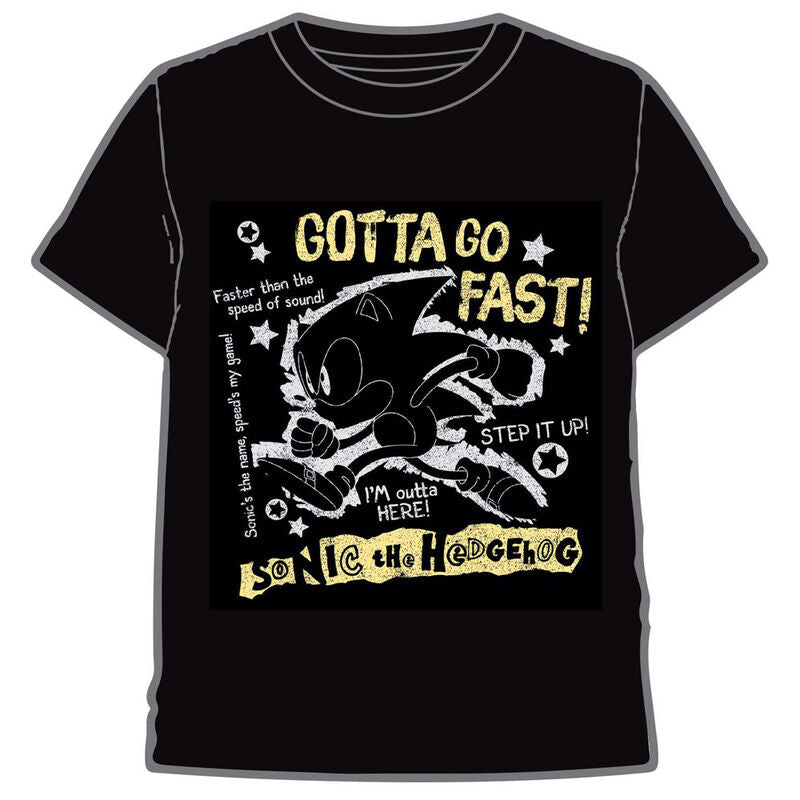 go fast sonic the hedgehog adult t shirt