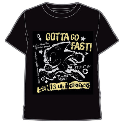 go fast sonic the hedgehog adult t shirt