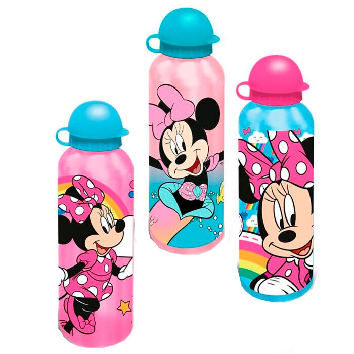 assorted aluminum water bottle minnie disney 500ml