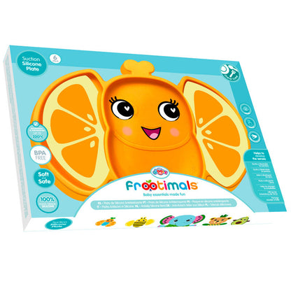 orangiefly fruitimals non slip silicone plate
