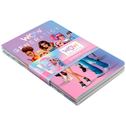 Conjunto de cadernos A5 Wow Generation