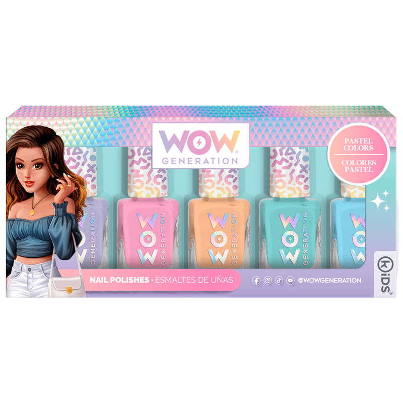 blister pack of 5 bottles of wow generation nail polish
