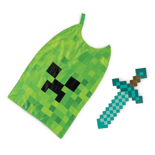 Capa e espada do Minecraft