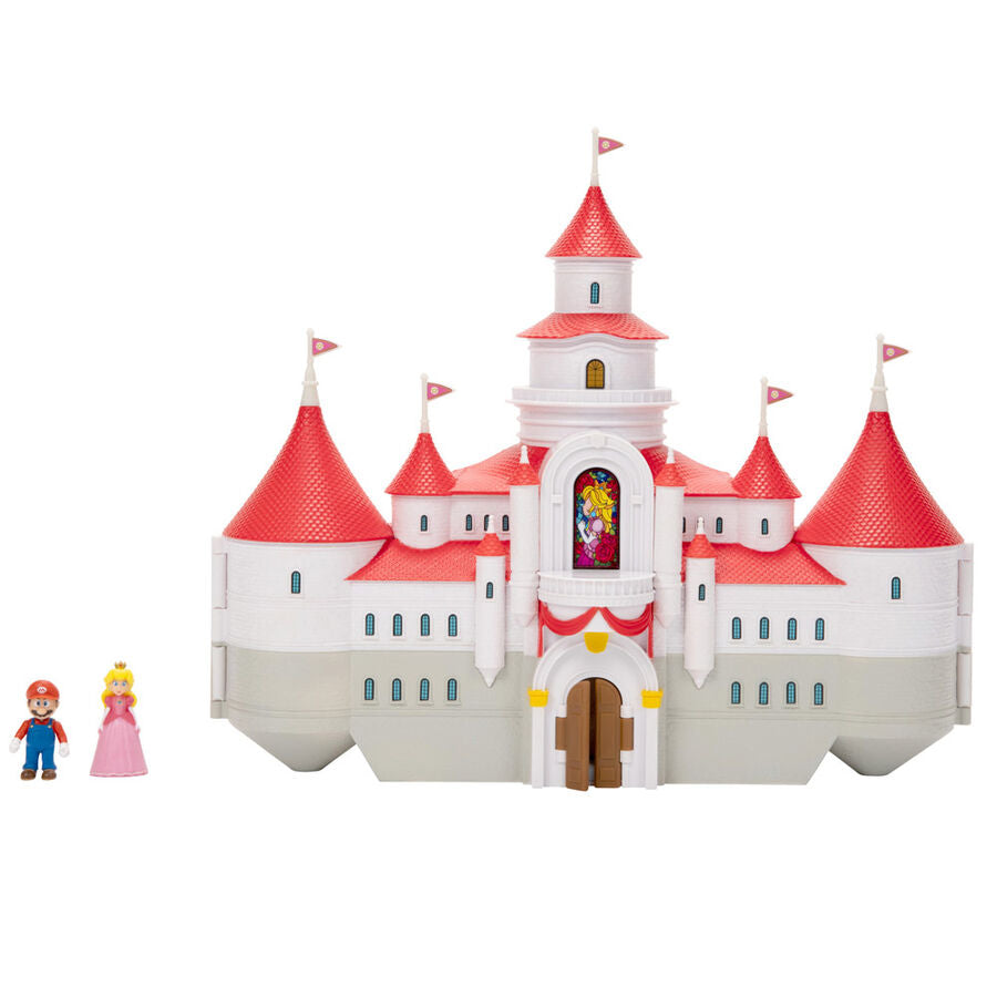 mushroom kingdom castle playset  2 super mario bros figures