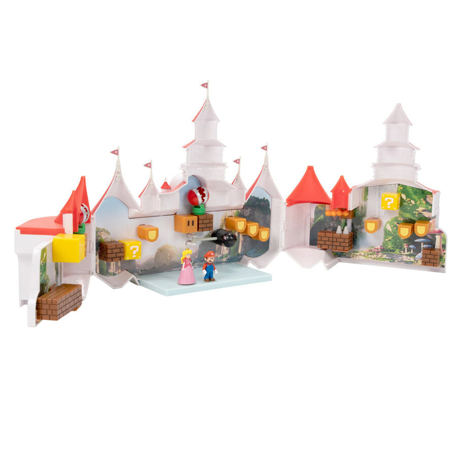Zestaw do zabawy Zamek Mushroom Kingdom + 2 figurki Super Mario Bros