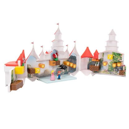 Zestaw do zabawy Zamek Mushroom Kingdom + 2 figurki Super Mario Bros