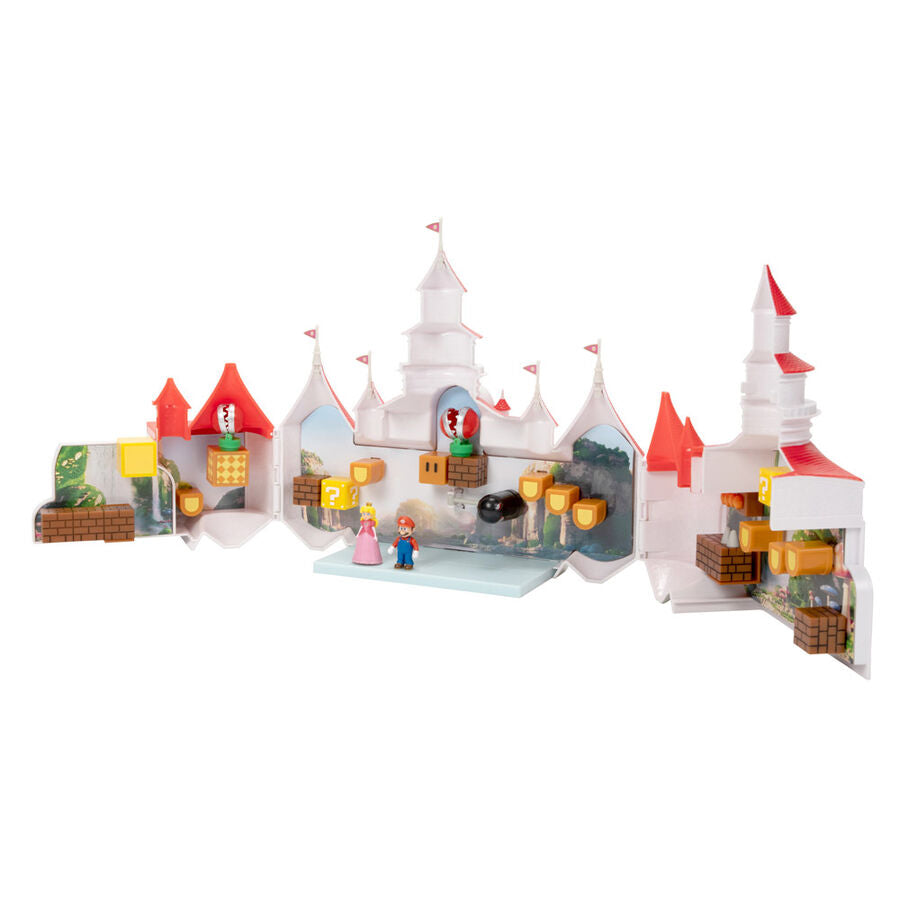 Zestaw do zabawy Zamek Mushroom Kingdom + 2 figurki Super Mario Bros