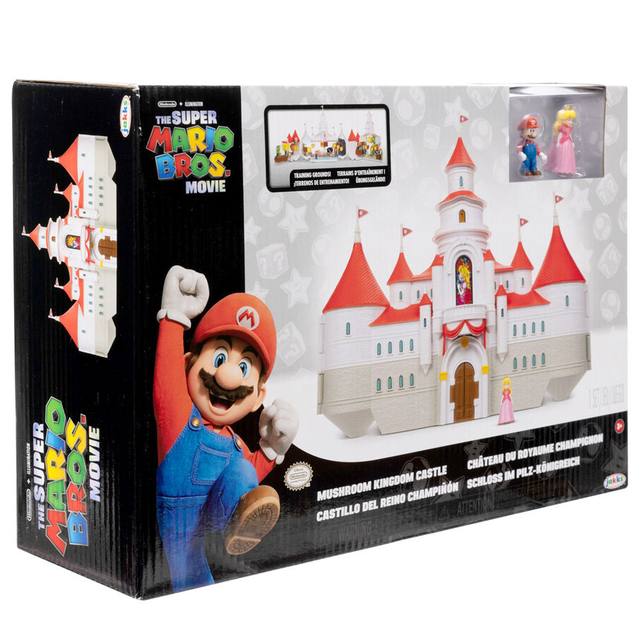 Zestaw do zabawy Zamek Mushroom Kingdom + 2 figurki Super Mario Bros
