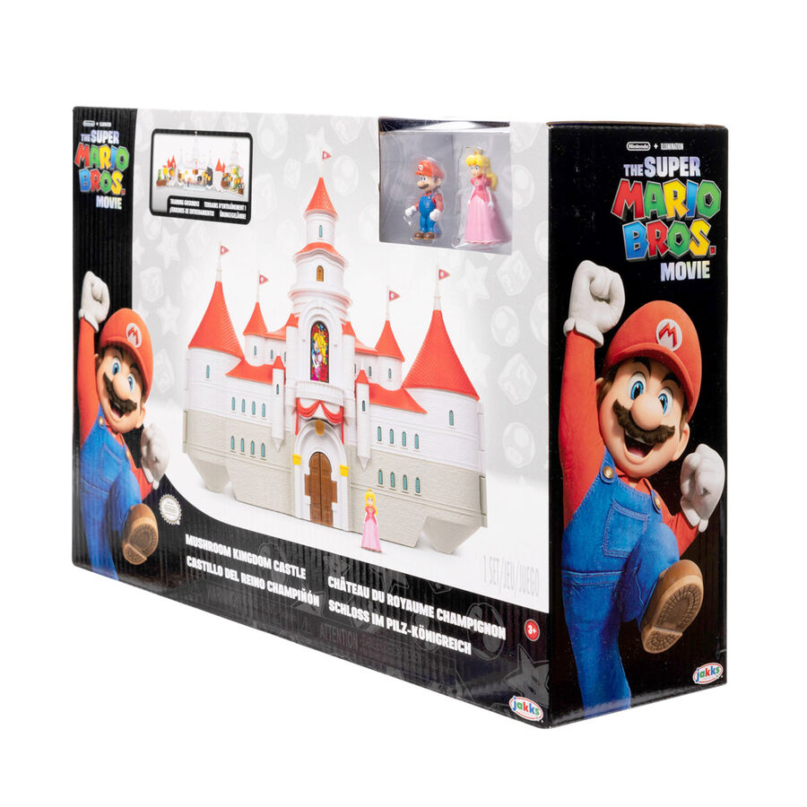 Zestaw do zabawy Zamek Mushroom Kingdom + 2 figurki Super Mario Bros
