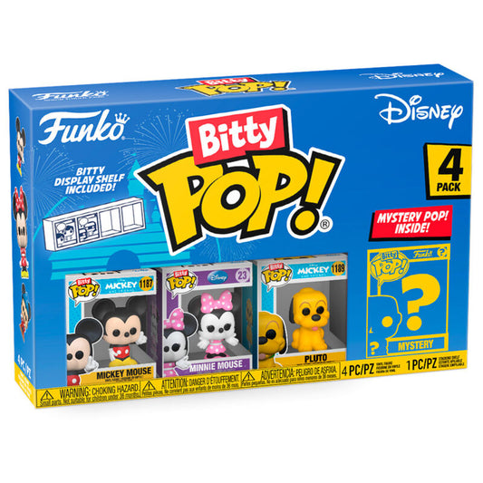 blister of 4 bitty pop disney mickey figures